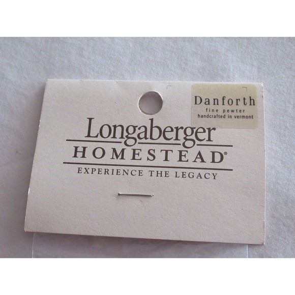 Longaberger SANTA BEAR Danforth Pewter USA Tie On Christmas Holidays USA Made - Picture 5 of 11